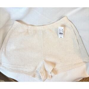 PacSun Oatmeal Waffle-Knit Lounge Shorts | Size S | Cozy Neutral Loungewear